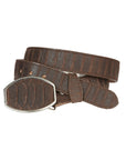 Men’s Western Belt El General Imitation Python - Brown 45570