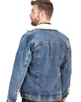 El General Men’s Light Blue Denim Sherpa-Lined Jacket 45639