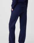 Solid Fleece-Lined Drawstring Waist Pants