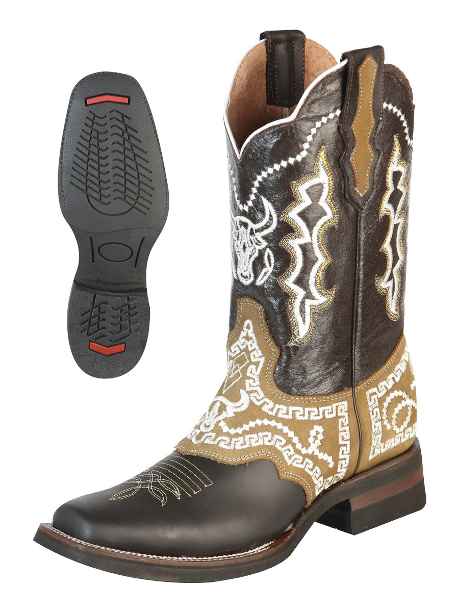 El General Rodeo Boot - Crazy Brown with Embroidery 51110