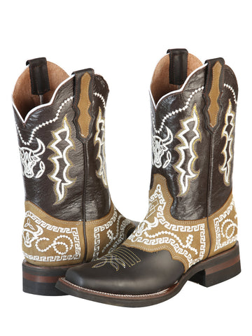 El General Rodeo Boot - Crazy Brown with Embroidery 51110