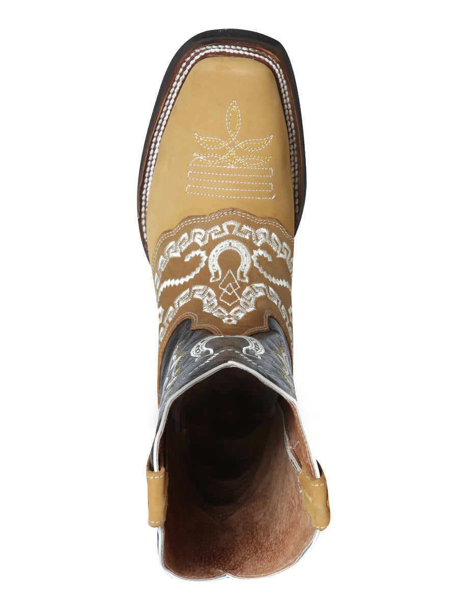 El General Rodeo Boot - Nobuck Honey with Embroidery 51111