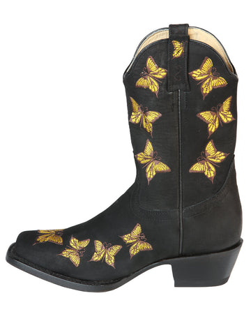 El General Womens Rodeo Boot - Nobuck Black 51220