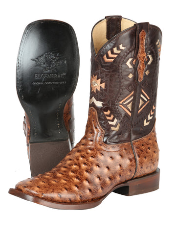 El General Rodeo Boot - Printed Ostrich Shedron 51239