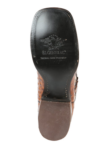 El General Rodeo Boot - Printed Ostrich Shedron 51239