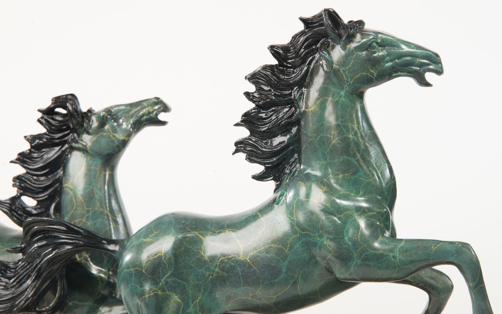 Arabian Horses Galloping Western Equestrian Art Bronze Limited Edtion Sculpture