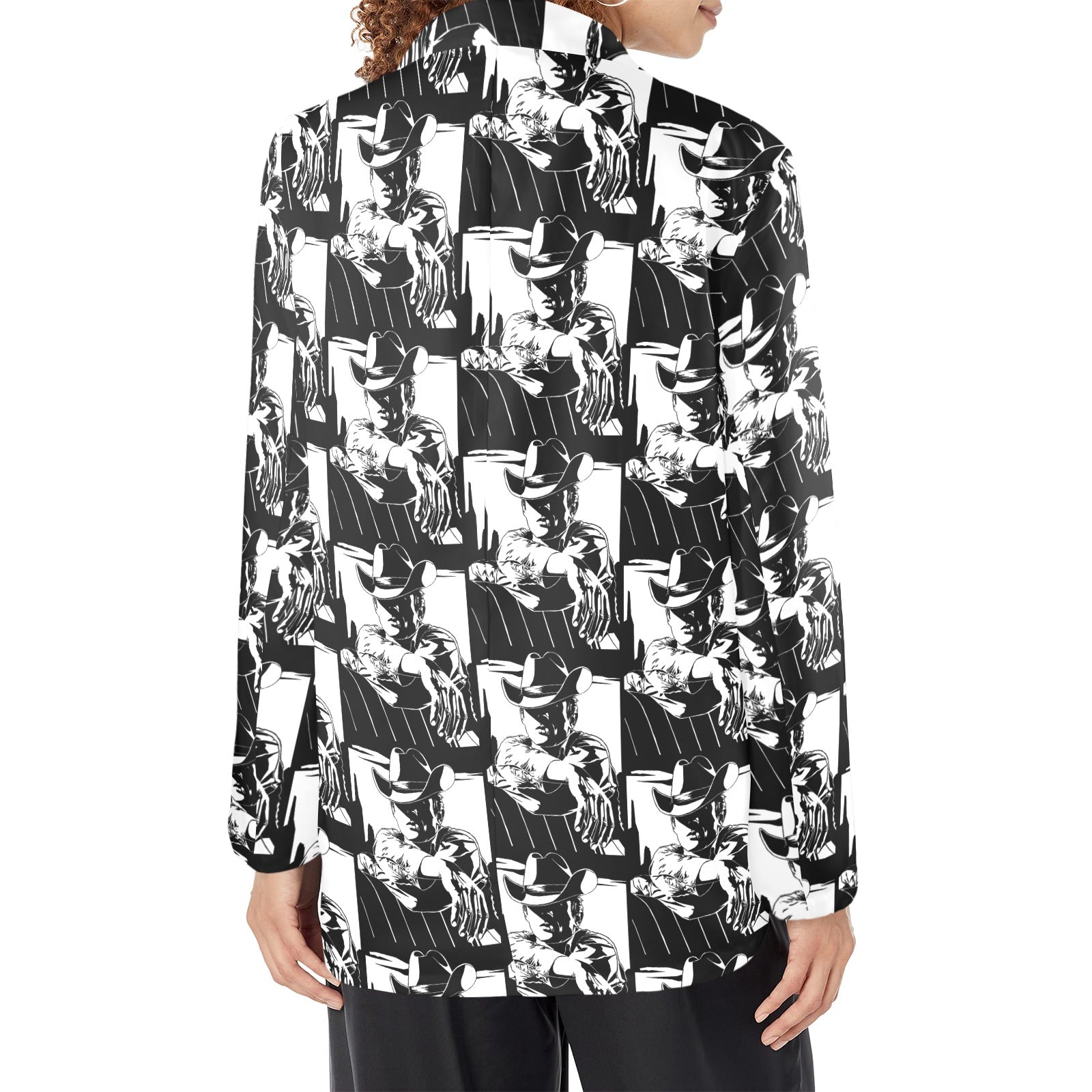 Black White Cowboy Women&#39;s Western Blazer