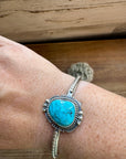Cuff - Sterling silver Cuff Bracelet with Kingman turquoise