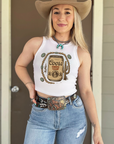 Old School Beer Cropped Tank