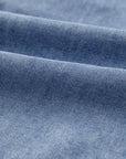 Denim Pleated Bow Tie Top