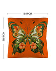 Retro Floral Butterfly Pillow Case Made in America