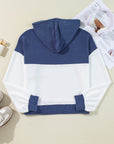 Corded Patch Pocket Drawstring Hoodie