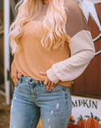 Colorblock Ribbed Long Sleeve Top