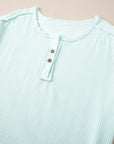 Jaycee Plus Size Textured Henley T Shirt