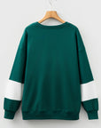 Colorblock Drop Shoulder Baggy Sweatshirt