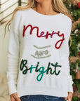 Christmas Merry and Bright Tinsel Sweater