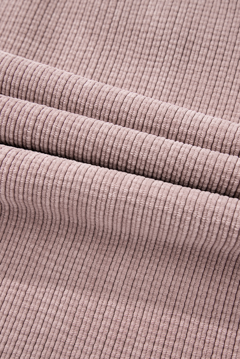 Solid Corduroy Button-Up Pocketed Shacket