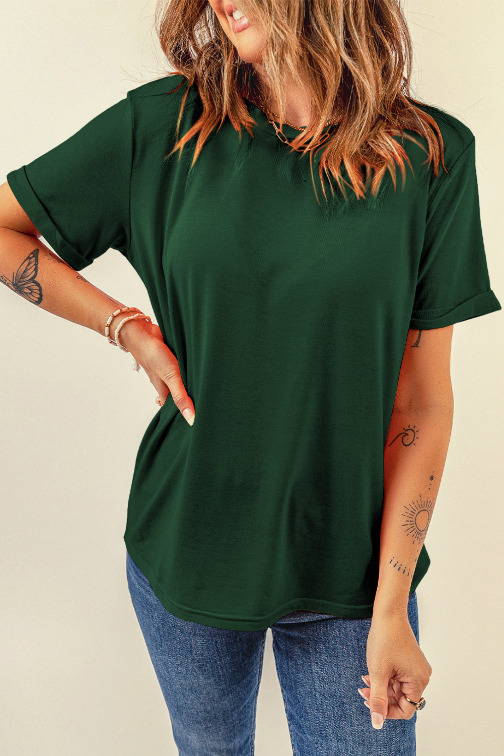 Plain Crew Neck Tee