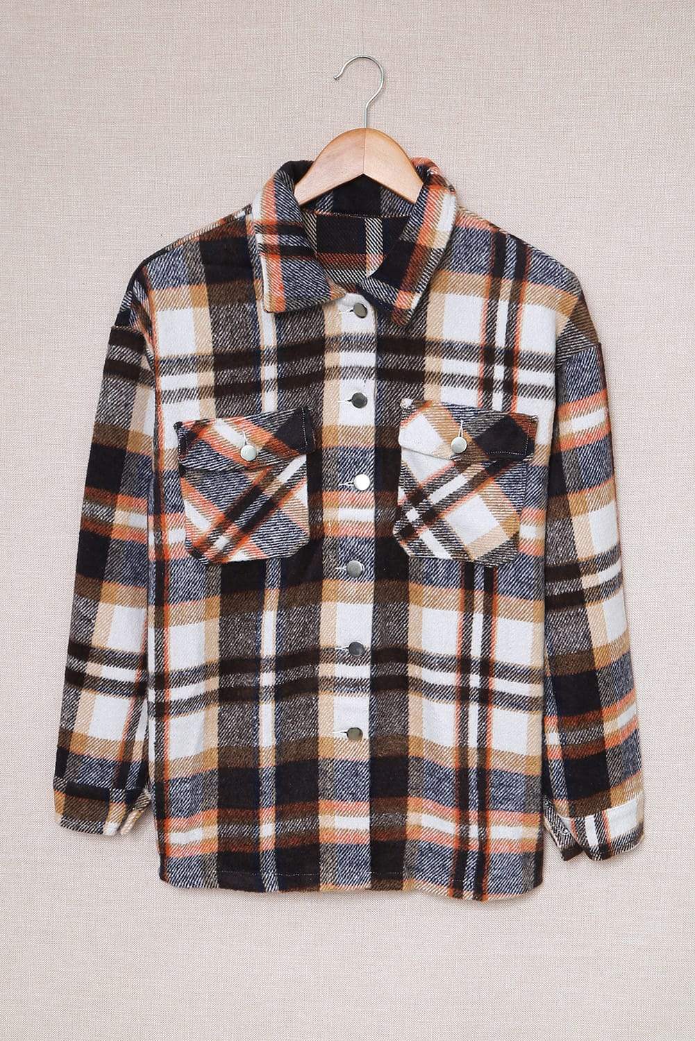 Plaid Chest Pocket Buttoned Shacket