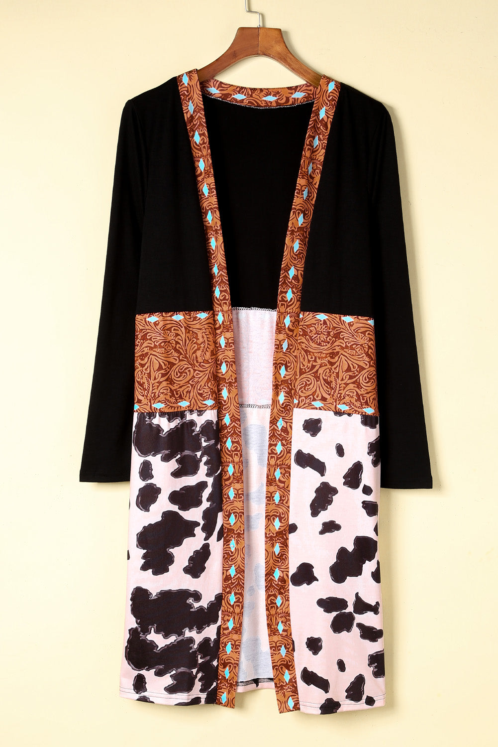 Madison Patchwork Open Front Cardigan
