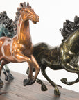 100% Real Bronze Horses Free spirit, By Milo, Numbered with Certificate 1/100