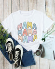 MAMA Crew Neck Casual T Shirt