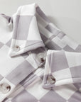 Checker Flap Pocket Button Front Shacket