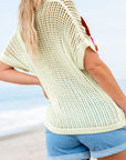Floral Crochet Sweater T-Shirt