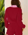 Colorblock Patchwork Pullover and Shorts Set
