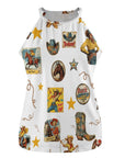 Vintage Cowgirl Collage Western Tank Top