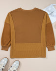 Isabella High Low Patchwork Sweatshirt