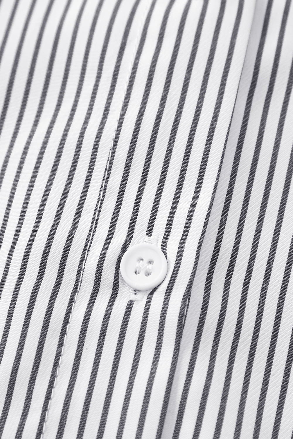 Striped Casual Shirred Cuffs Shirt