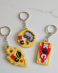 Set of 3 3D Print Chiefs Arrowhead Kc Kansas City Football Keychains Made in America