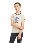 Girls Ariat Fabulous Tee- Oatmeal Heather