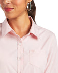 Kirby Stretch Shirt- Bridal Rose