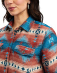 Shacket Shirt Jacket- FIERY JACQUARD