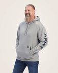 Rebar Graphic Hoodie- heather grey