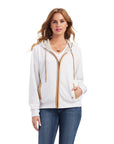 Desert View Full Zip Sweatshirt- EGRET