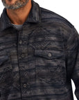 Caldwell Printed Shirt Jacket-MEDIUM GREY SOUTHWEST