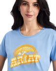 Ariat Sunset Arc Tee-OCEAN BLUE HEATHER