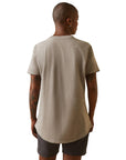 Rebar Cotton Strong Logo T-Shirt-PORTABELLA HEATHER