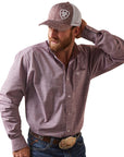 Solid Slub Classic Fit Shirt- Wine Club
