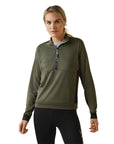 Breathe 1/2 Zip Sweatshirt-Beetle