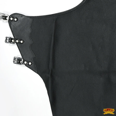 Hilason Western Horse Bull Riding Chinks Chaps Adult Pro Rodeo Bronc Leather Black