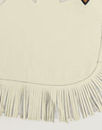 Hilason Western Bull Riding Chinks Chaps Adult Pro Rodeo Bronc Leather White