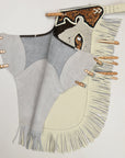Hilason Western Bull Riding Chinks Chaps Adult Pro Rodeo Bronc Leather White