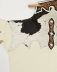 Hilason Western Bull Riding Chinks Chaps Adult Pro Rodeo Bronc Leather White