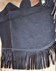 Hilason Western Adult Pro Rodeo Bronc Bull-Riding Leather Chinks Chaps Black