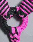 Hilason Horse Breast Collar  Braided Paracord Pink / Black