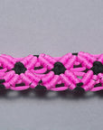 Hilason Horse Breast Collar  Braided Paracord Pink / Black